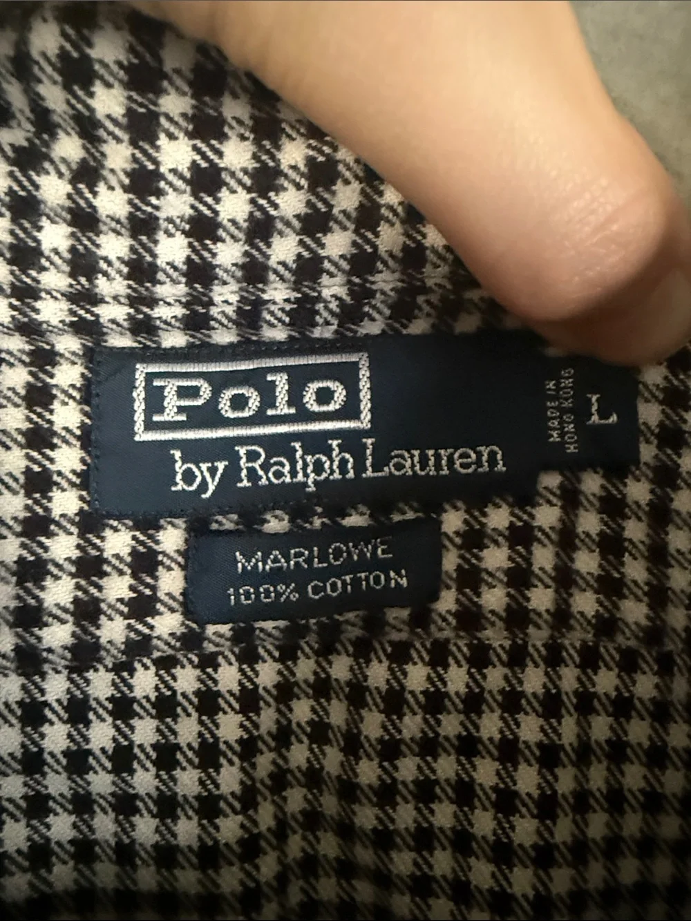 Ralph Lauren Cropped Black and White Gingham Button-Up Top - Picture 2 of 4